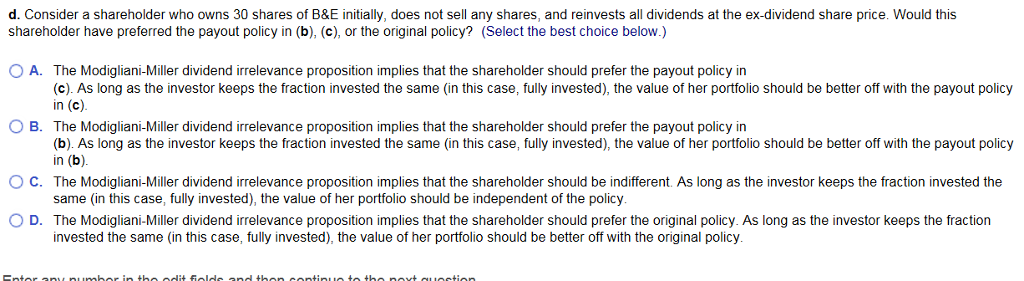 stock prices shown. (Assume perfect capital markets.) a. What is total market