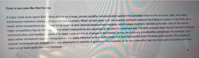 create a use case in thag format for the scenrio Creat a