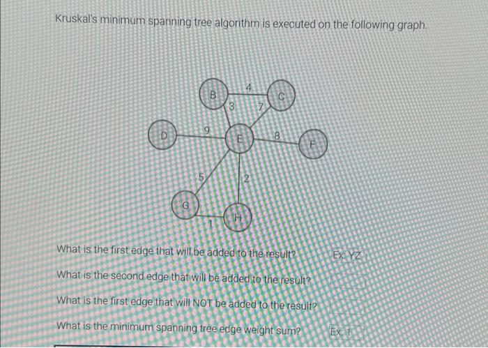 run on the graph, starting at vertex C. When a vertex is