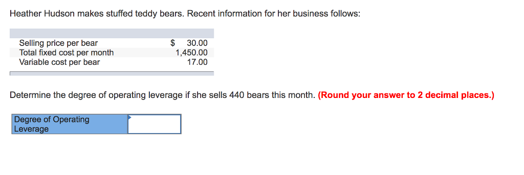  Heather Hudson makes stuffed teddy bears. Recent information for her business