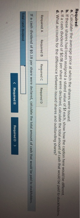 which the shares were issued. b. If these shares had been assigned