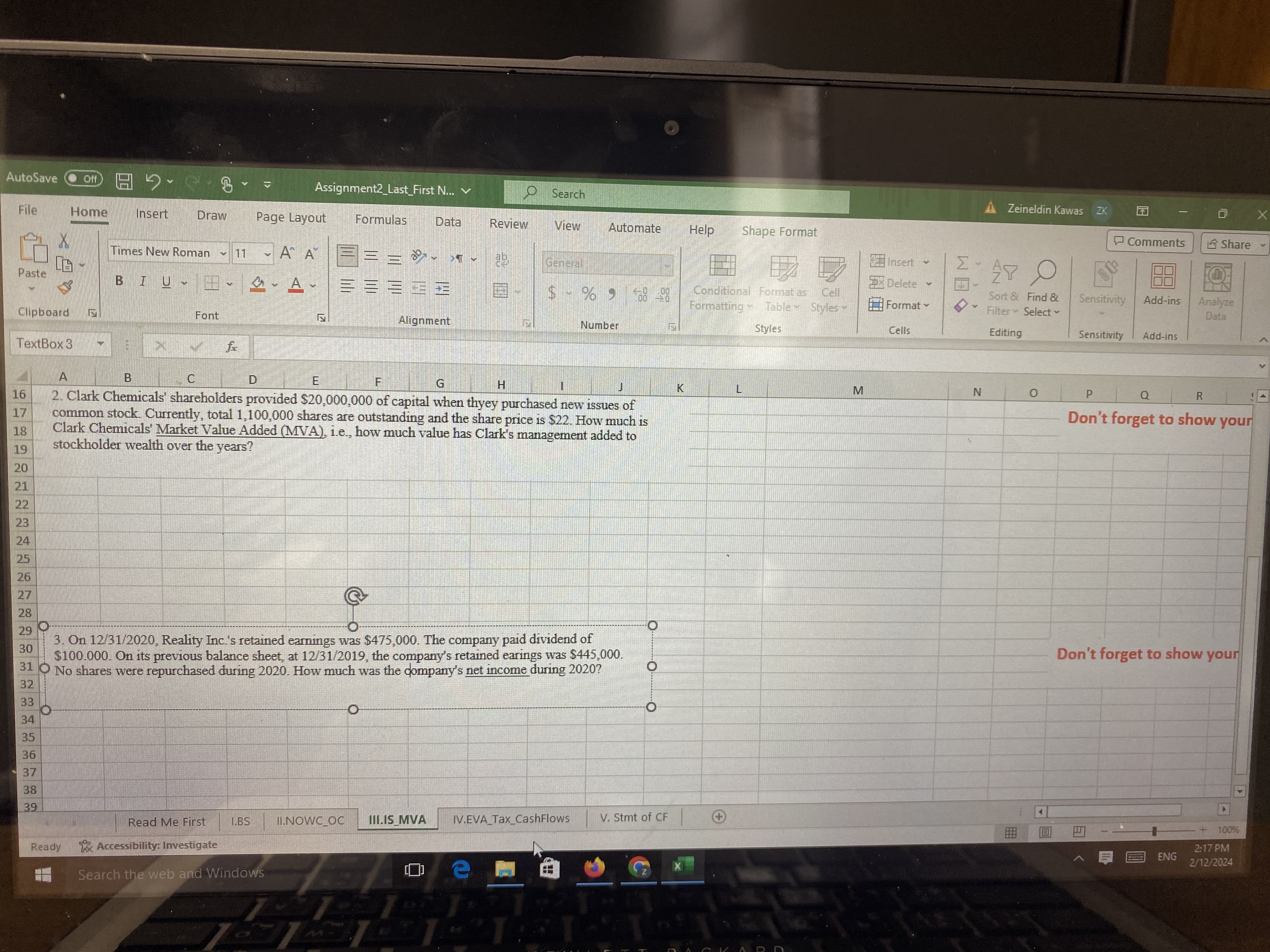 Solve in excel please 