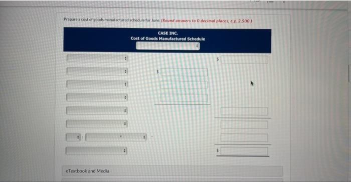 June shows the following. Overhead was charged to jobs at the same