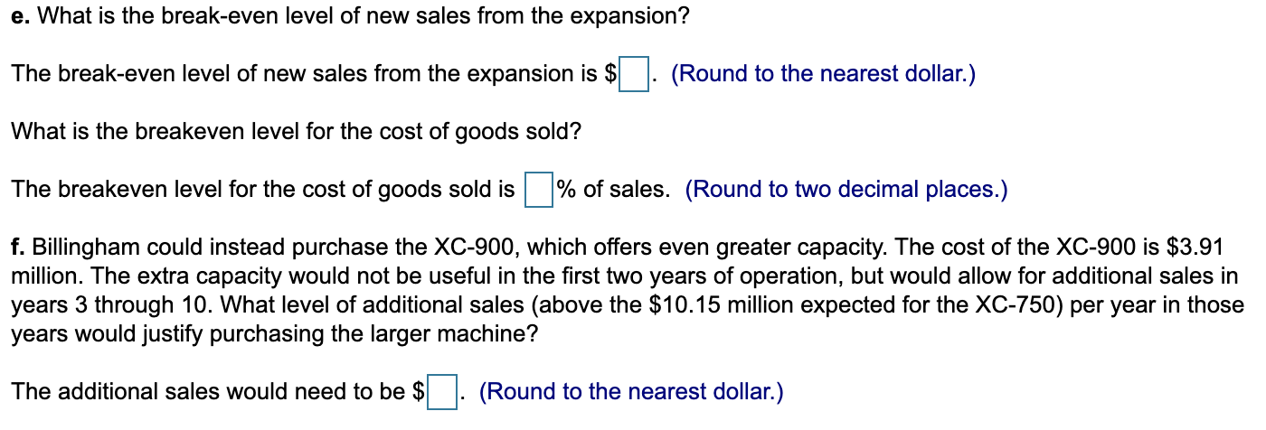 production. The firm has just completed a $47,000 feasibility study to analyze
