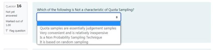 please answer Q 16 & 17 fastly Question 16 Which of the