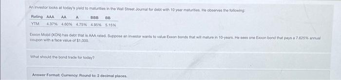 i need help finding an answer for this problem An investor looks