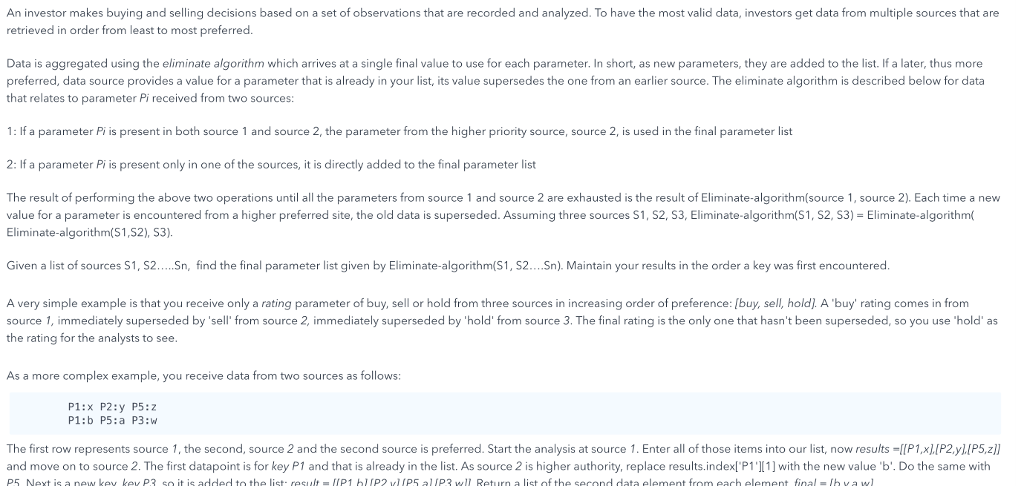 Please Use Python3 to solve the following question: An investor makes buying