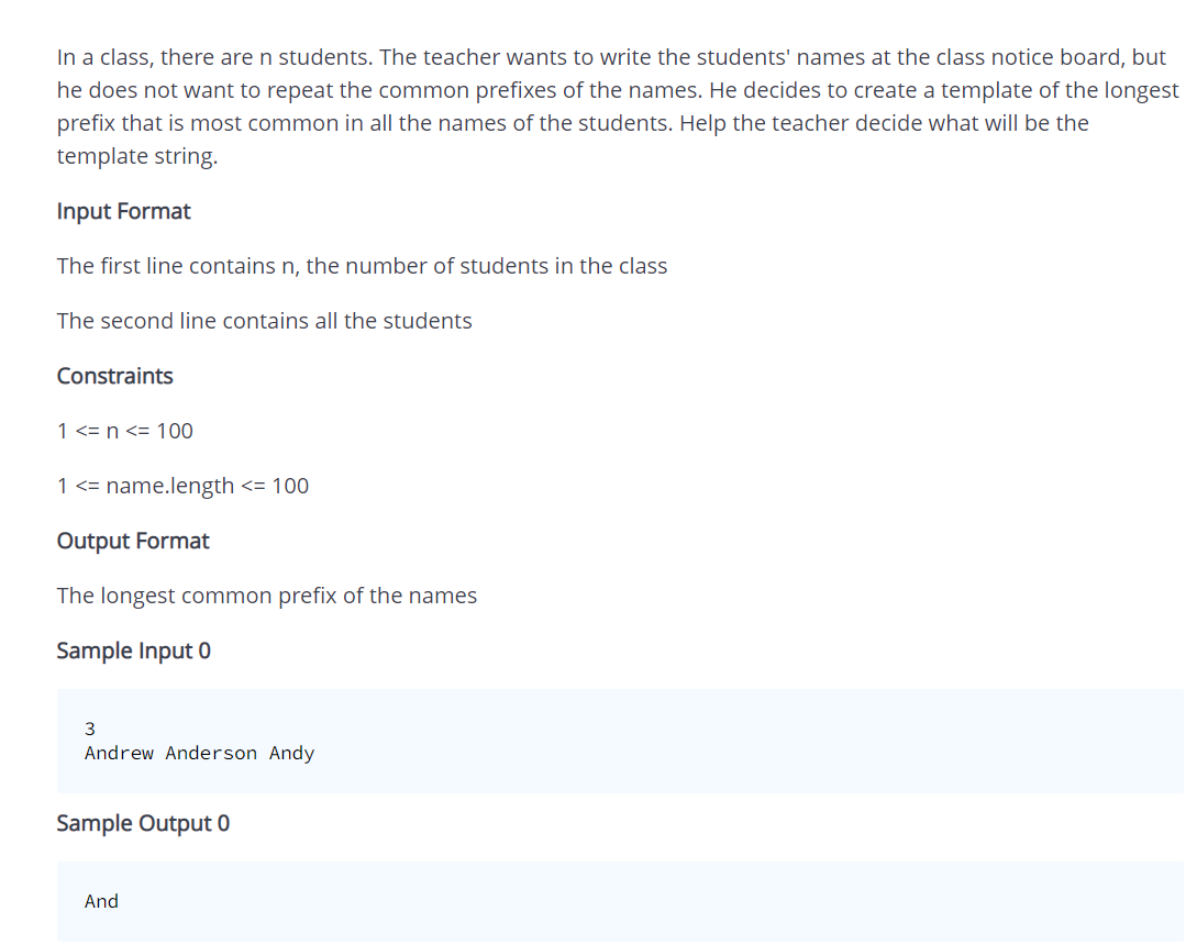 Solve this Question in python language. In a class, there are n