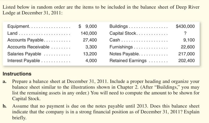 Please, help to solve this question Listed below in random order are