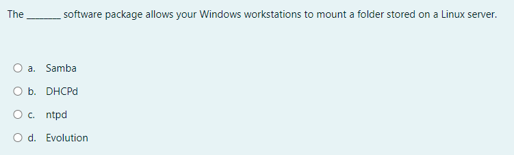  The software package allows your Windows workstations to mount a folder