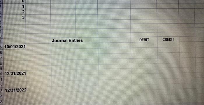 to Smith Company on October 1, 2021, ccepting a $500,000, three-year note