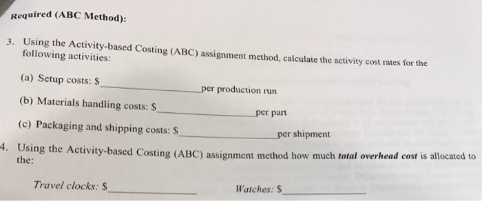 data: ion manufactures travel clocks and watches, Overhead costs are currently all