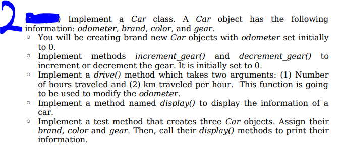 a class called Circle where you can generate objects in the following