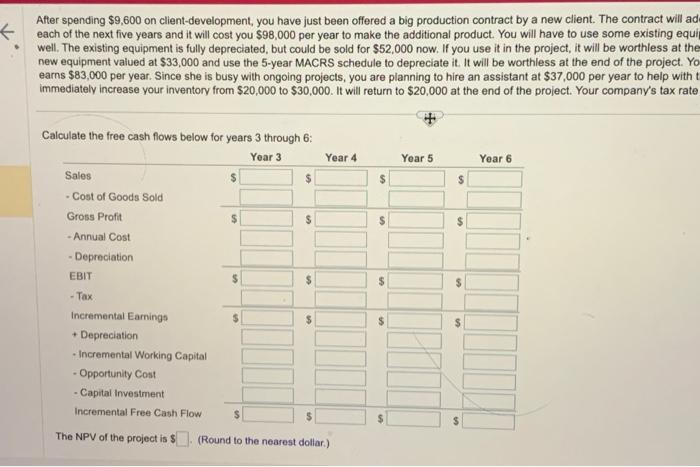 just been offered a big production contract by a new client. The