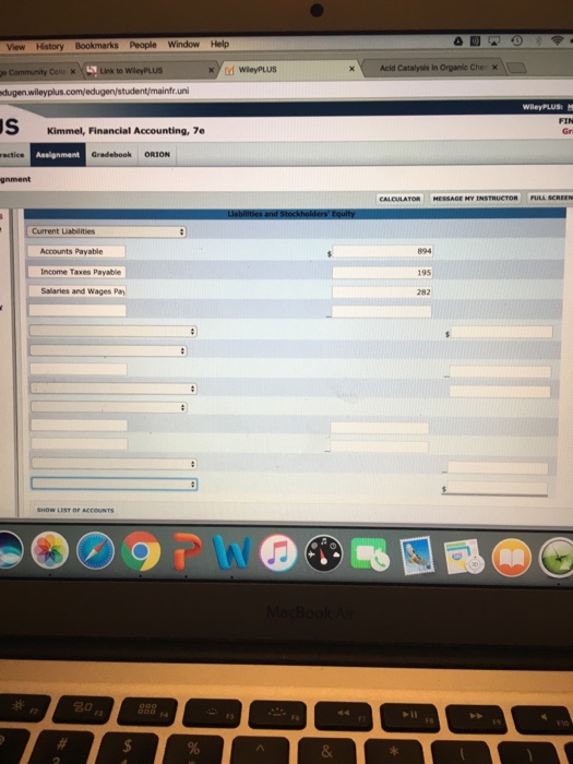 a classified balance sheet. Accounts payable Accounts receivable Accumulated depreciation-equipment Cash Common