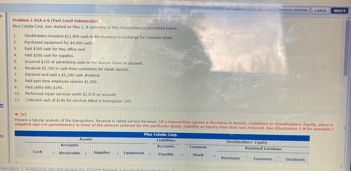  CREATOR FULL SCREEN PRUNTER VERSION HACK NEXT Problem 1-01A a-b (Part