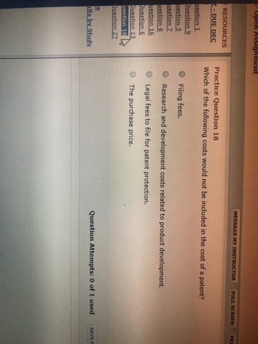0 of 1 used SAVE FOR LATER ION RESOURCES Practice Question 5