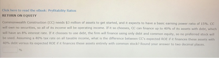  Click here to read the eBook: Profitability Ratios RETURN ON EQUITY