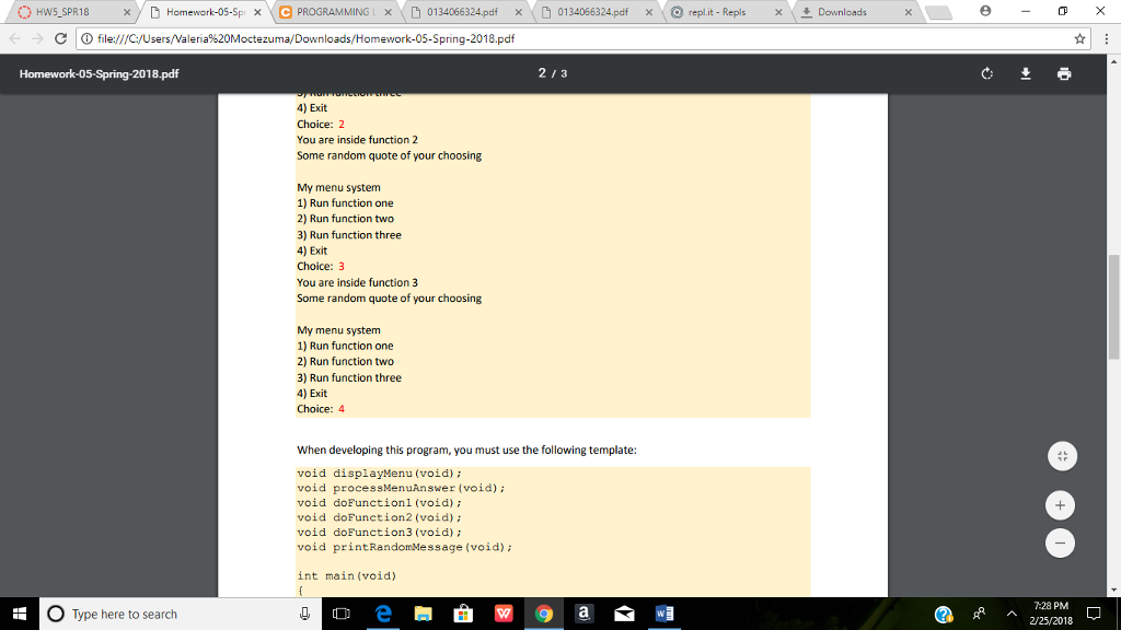 additional to the techniques of the previous chapters: function prototypes functions Full