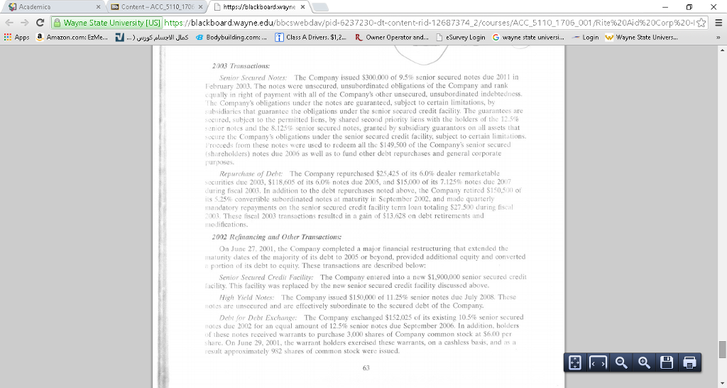 the various types of debt the company describes in footnote 10 Explain