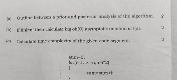  (a) Outline between a prior and posterior analysis of the algorithm.