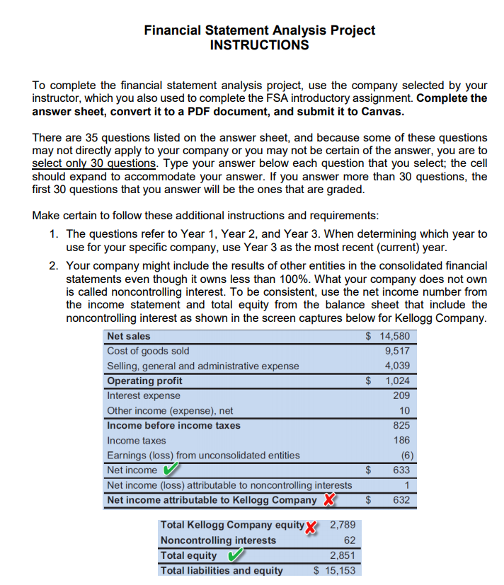 Introductory assignment to locate the key financial statements within a company's