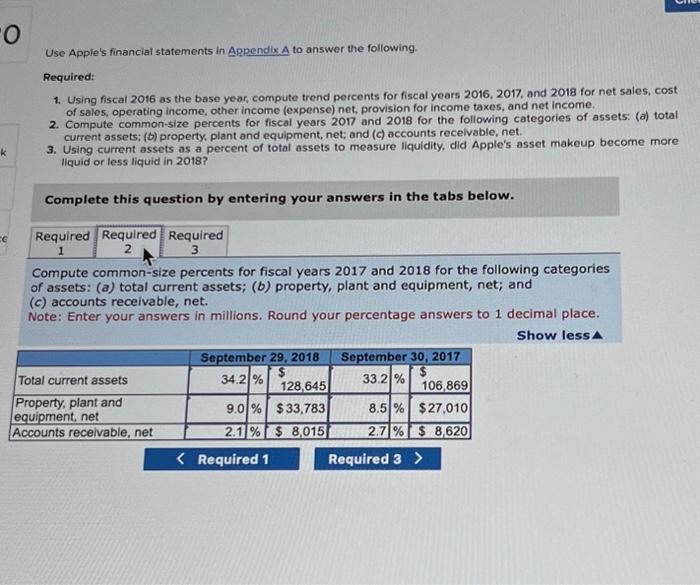 for fiscal years 2016, 2017, and 2018 for net sales, cost of