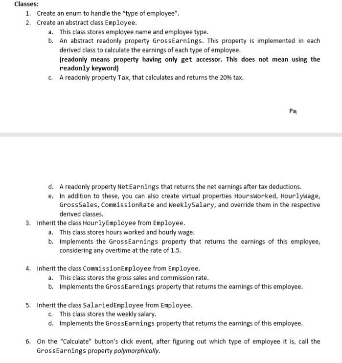 it as A2FirstnameLastname. 2. Design and implement a Windows Form application that