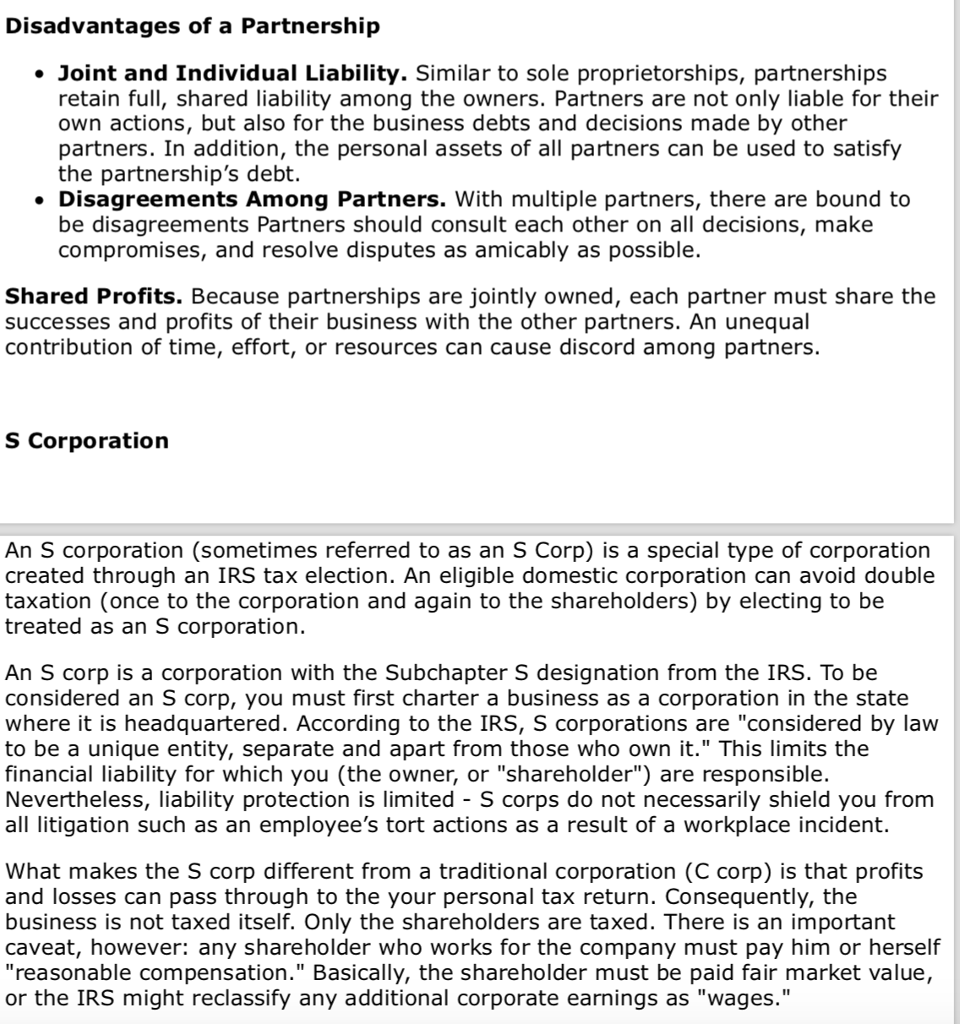 Forming a Partnership To form a partnership, you must register your business