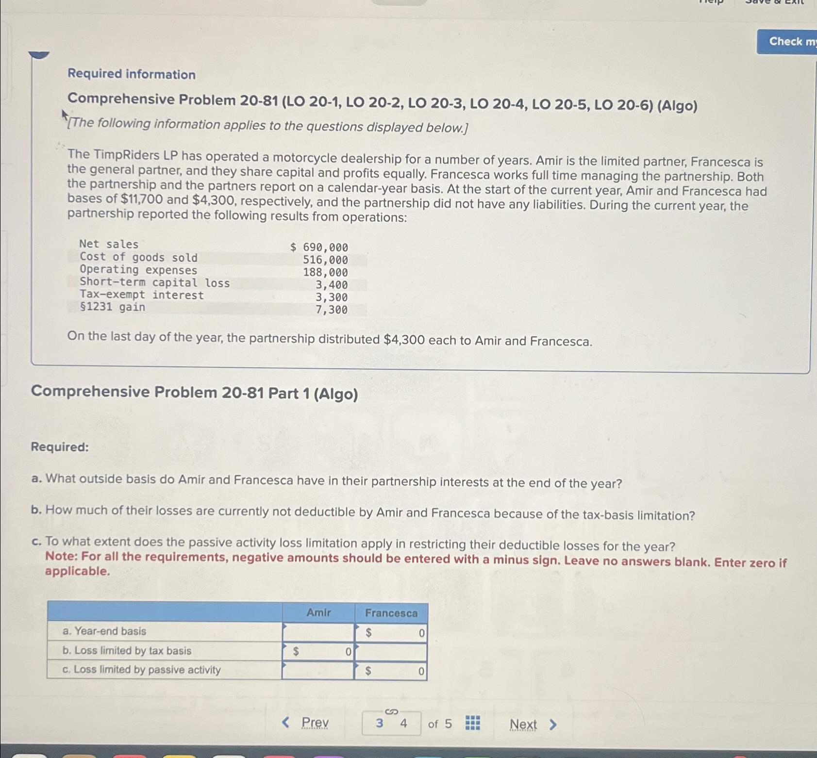  Required information Comprehensive Problem 20-81(LO 20-1, LO 20-2, LO 20-3, LO