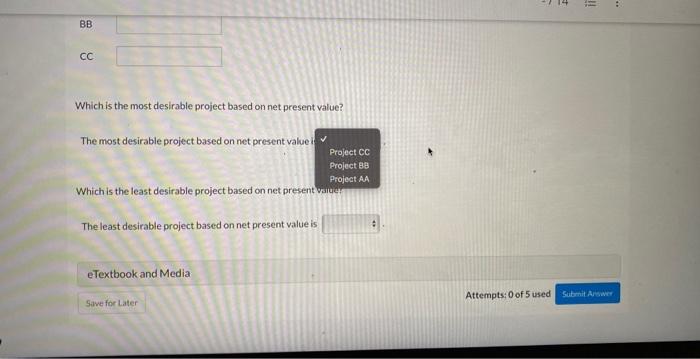 is zero, and Blossom uses straight-line depreciation. Blossom will not accept any