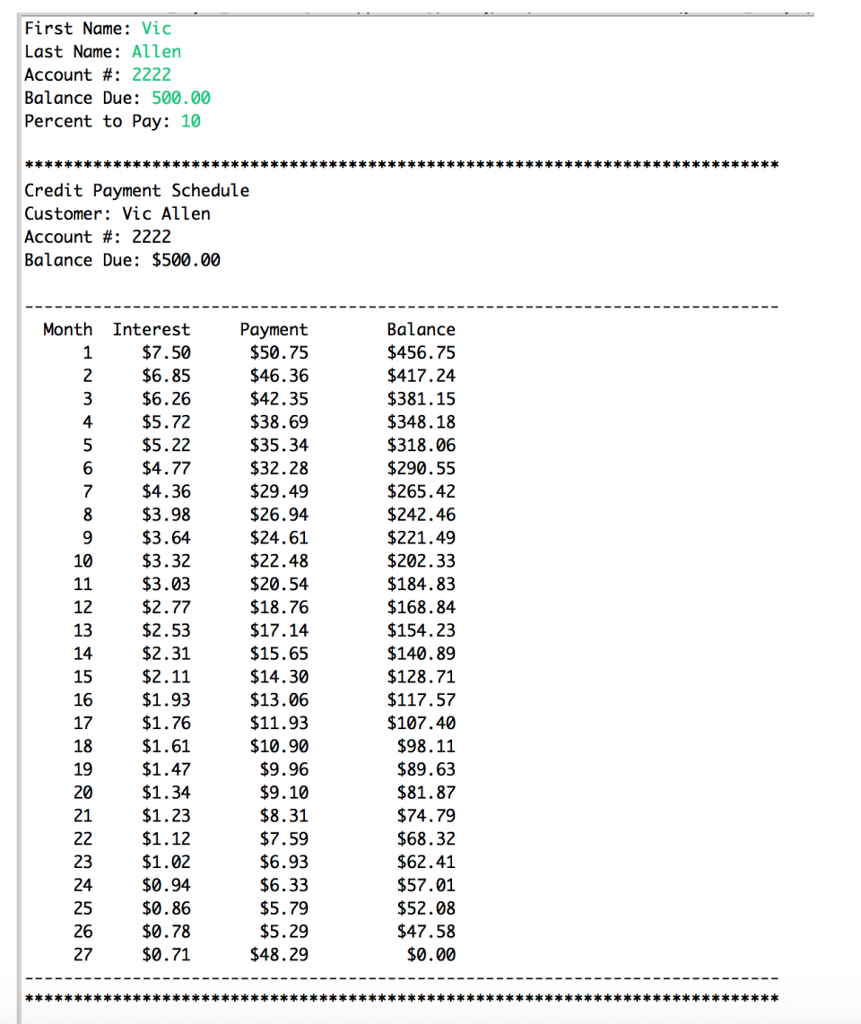 Java Amortization Table: Write a simple Java program with Eclipse with two