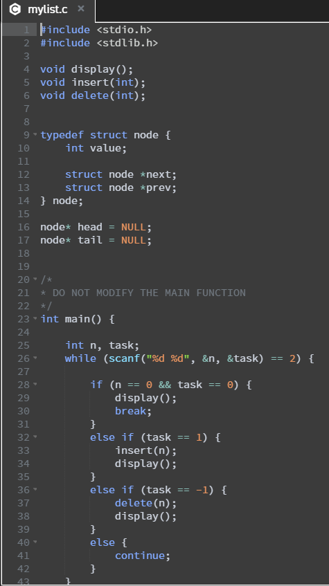 is given you just have to code the lines where it says