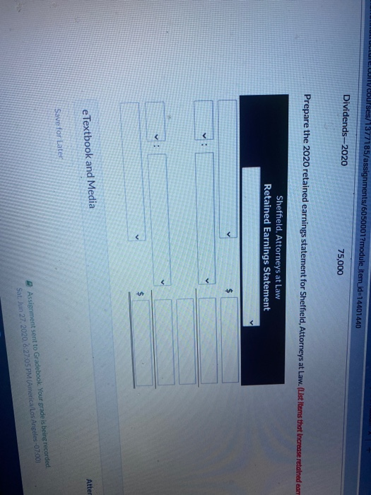 information related to Sheffield, Attorneys at Law. ort Retained earnings, January 1,