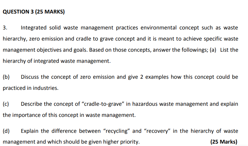  3. Integrated solid waste management practices environmental concept such as waste