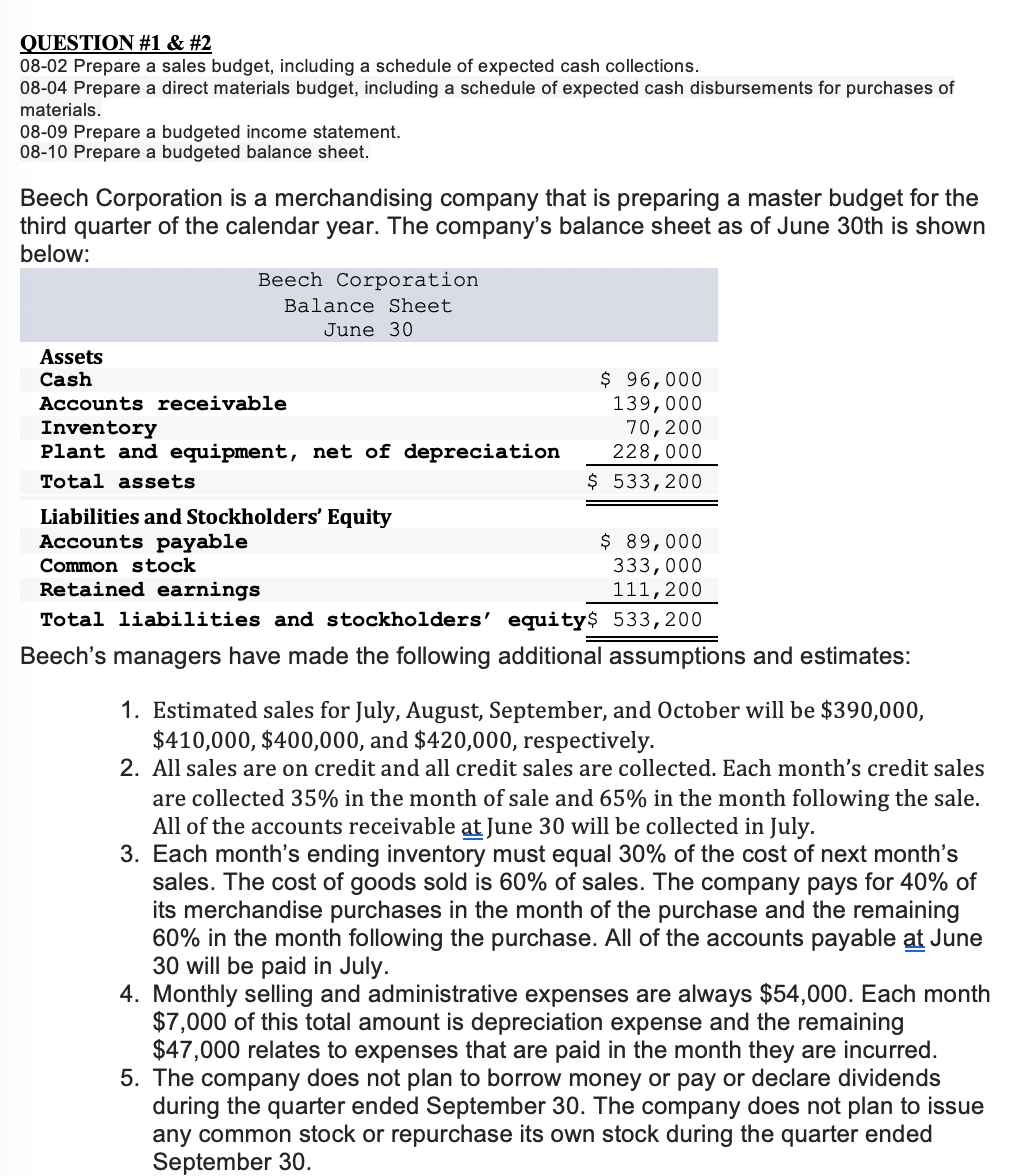  *please do not solve on excel & please include all formulas
