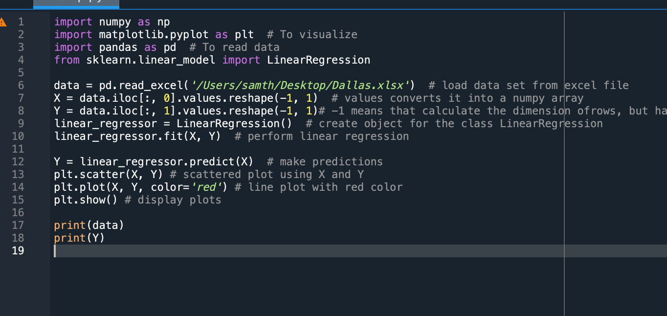 How can it print the graph from this code? thanks and show