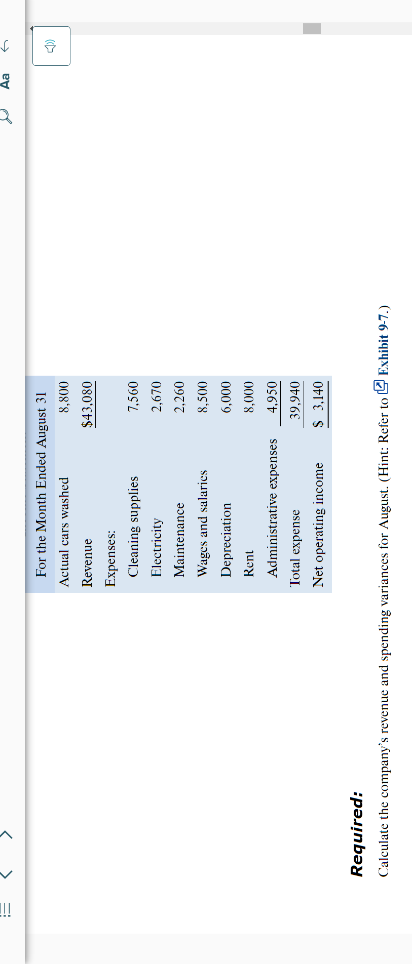 $4.90 per car washed. Refer to the data for Lavage Rapide in