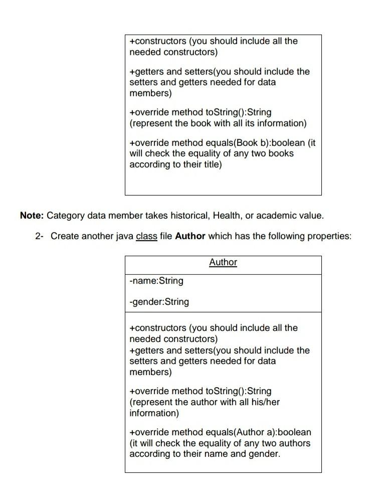 to their name and ssn) Note: gender data member takes Male or