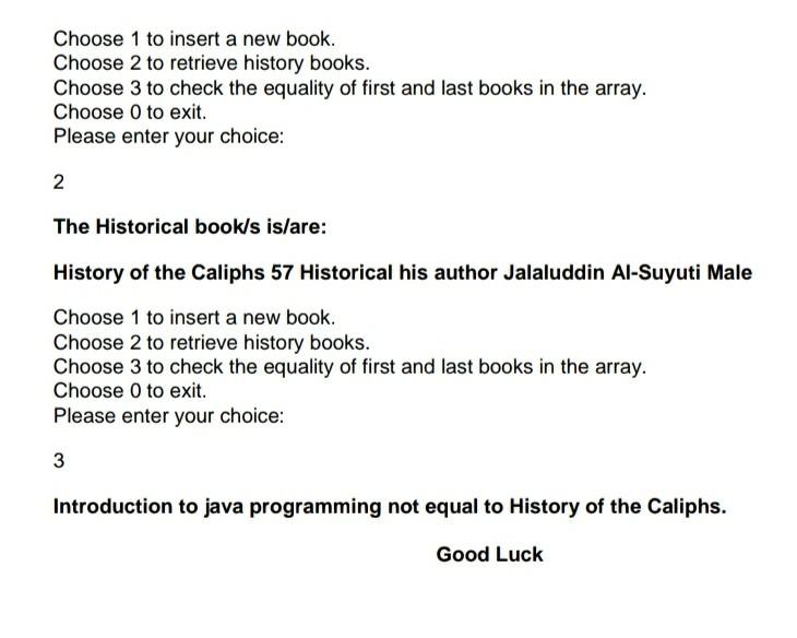 should include all the needed constructors) +getters and setters(you should include the