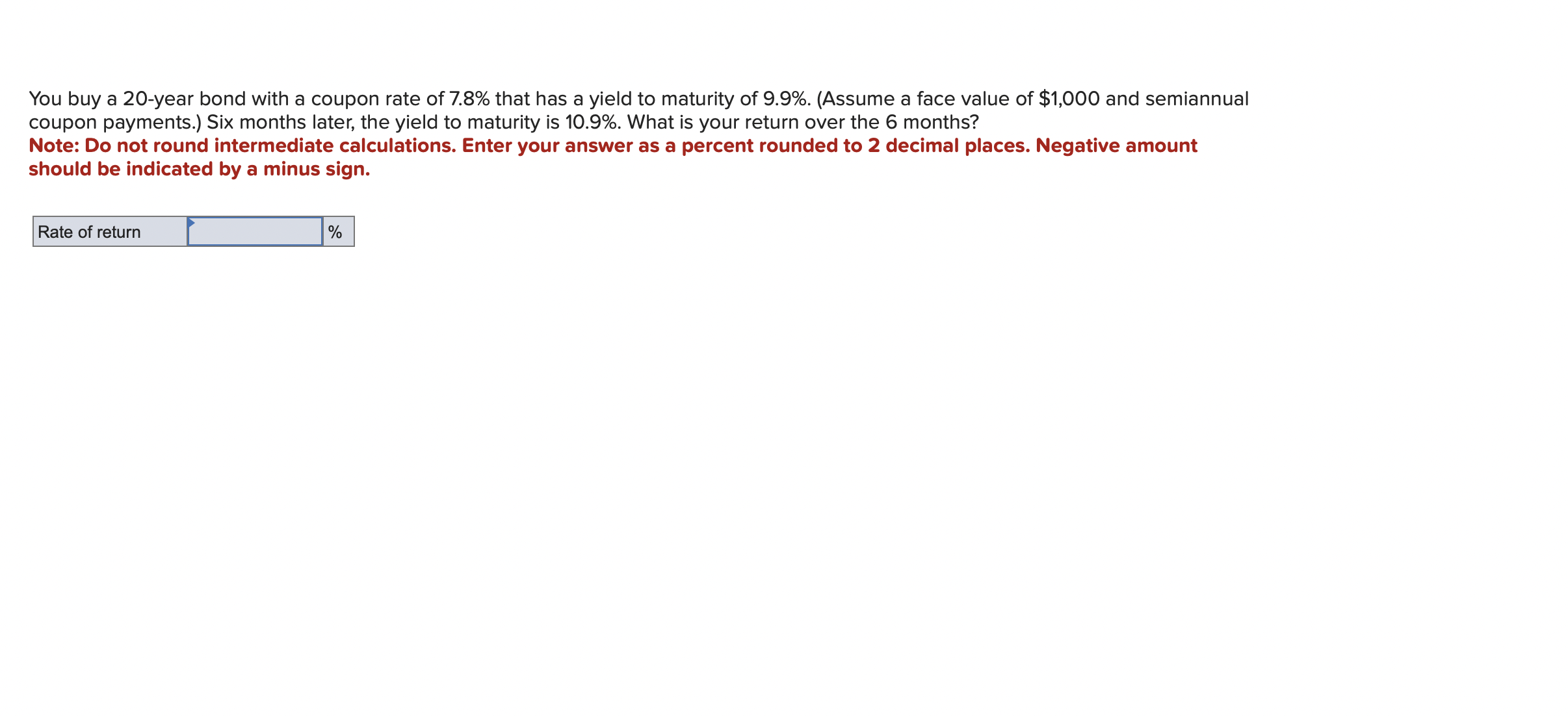  You buy a 20-year bond with a coupon rate of 7.8%