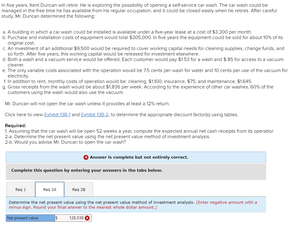 possibility of opening a self-service car wash. The car wash could be