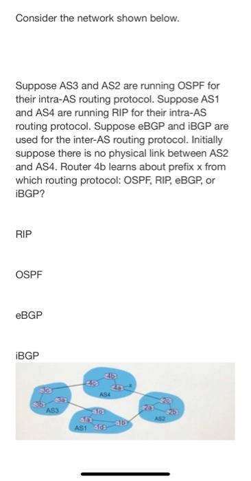 please read its a different question Consider the network shown below. Suppose