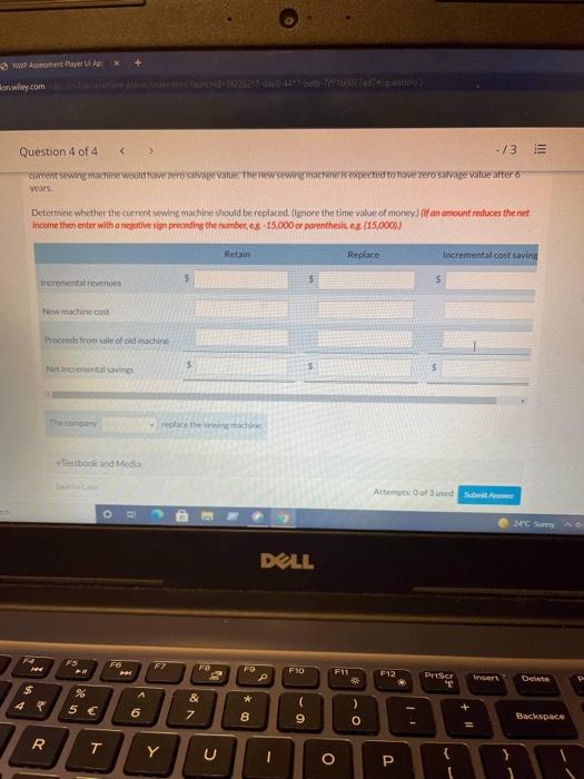  please solve chegg x 2 Naye con wiley.com TO Question 4