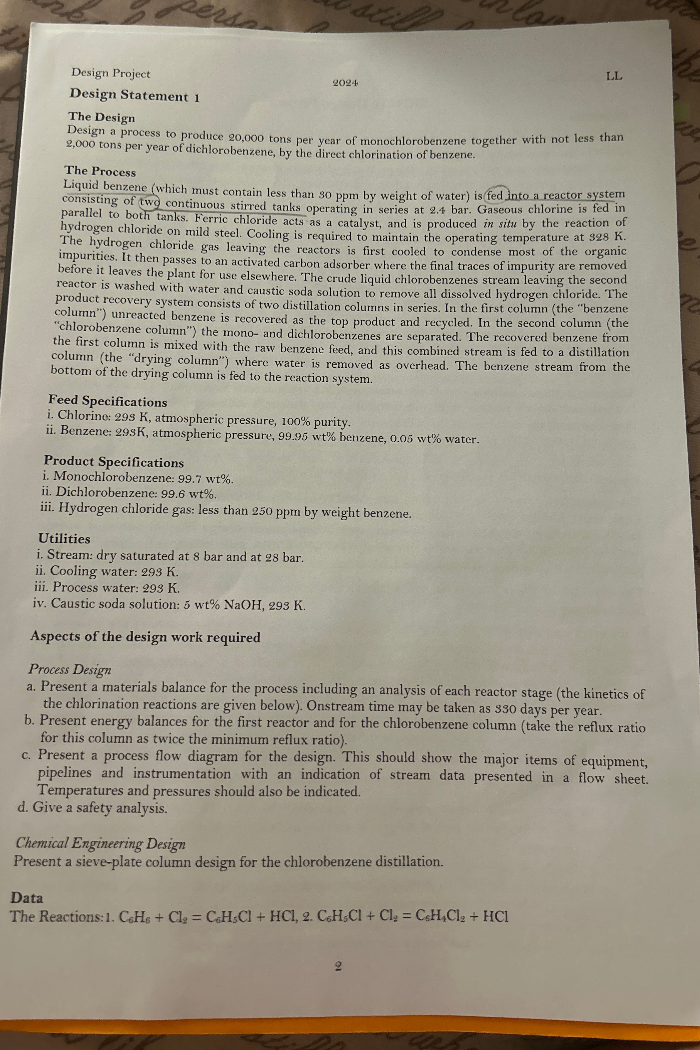  Design Project 2024 LL Design Statement 1 The Design Design a