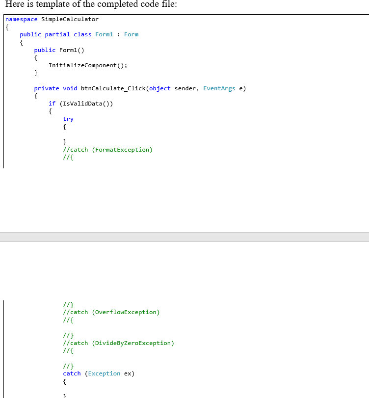 or false if (tryParse()) //addition of firstNumber with secondNumber string opr -