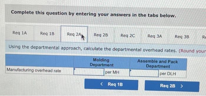 to each product. Complete this question by entering your answers in the