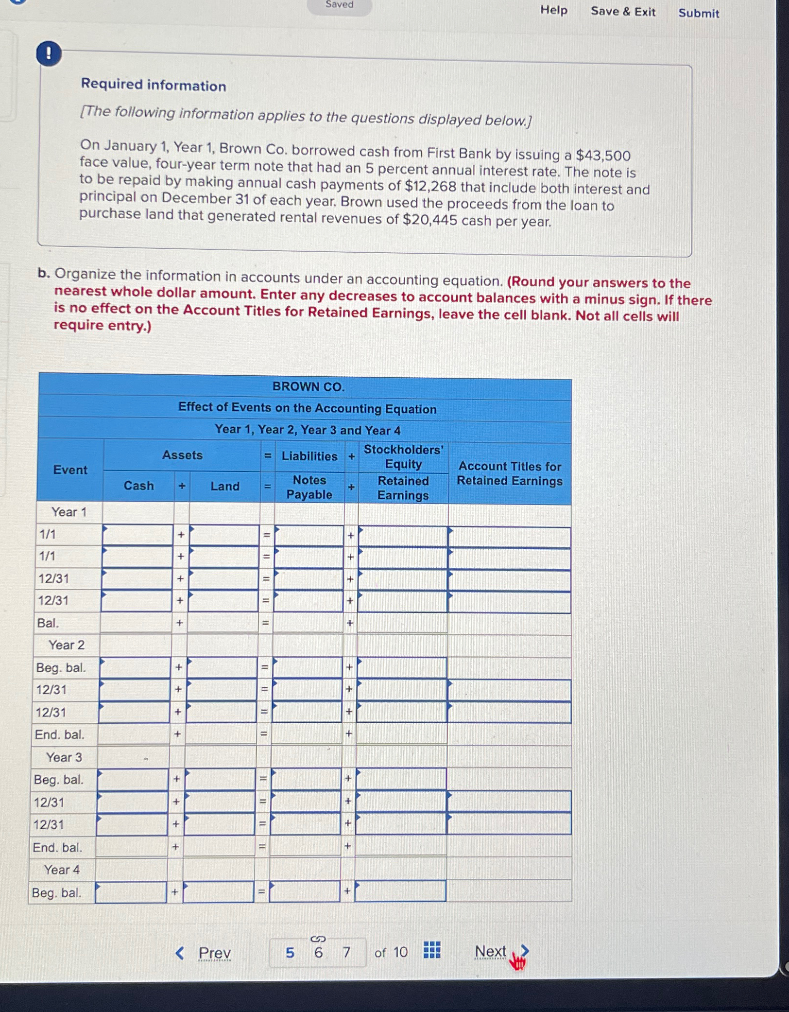  Help Save & Exit Submit ! Required information [The following information