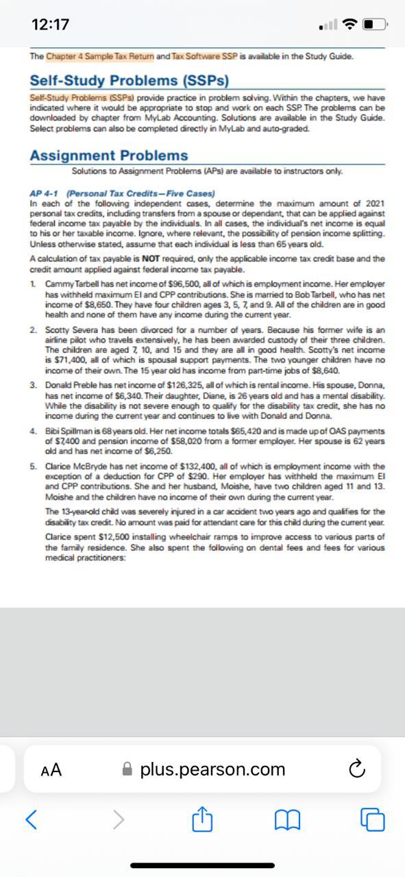  Please provide answer for AP 4-2 12:17 The Chapter 4 Sample