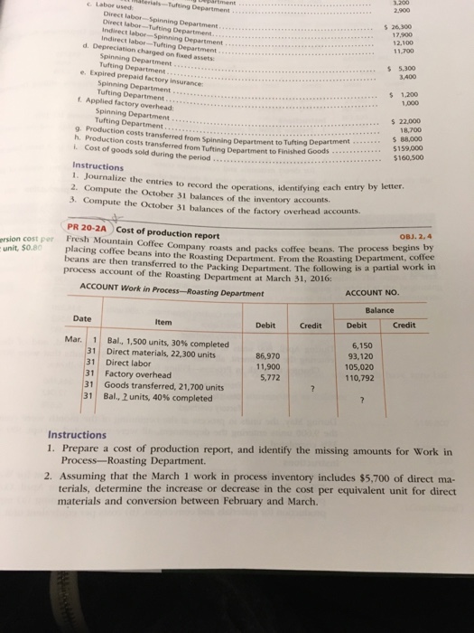  Instructions 1. Journalize the entries to record the operations, identifying each